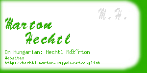 marton hechtl business card